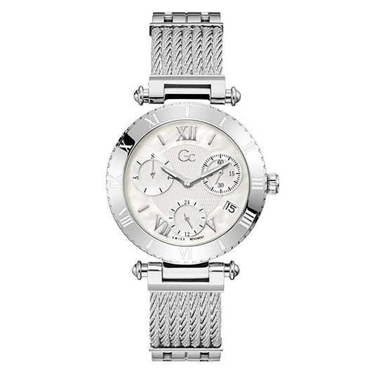 Gc Women's Watch Silver Case Quartz