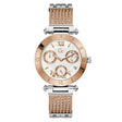 Gc Women's Watch Silver & Rose Gold Case Quartz